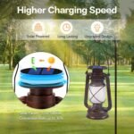 Solar Powered  Lanterns Decorative Outdoor,2 Pack Bronze Vintage Lanterns with Dancing Flame,Waterproof Solar Hanging Lanterns for Camping,Patio Garden Yard Pathway Decor - Image 2