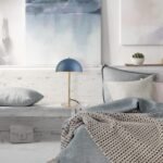 15" Blue Desk Lamp with Brass Accents, in-Line On/Off Rocker Switch, Ideal for Bedroom, Office Decor, Home Essentials, Reading Light, LED Bulb Compatible - Image 2