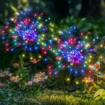Garden Decor Solar Lights Outdoor,2Pack 120LED Waterproof Colorful Solar Garden Lights Your Outdoor Decoration,Yard, Patio, Porch,Flower Pot,Pathway,Christmas