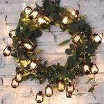 2 Strings Set, Lantern String Lights 9.8ft of 40 LED Lights Mini Vintage Christmas Halloween Decorative Kerosene String Lights for Patio Garden Home Holiday Decoration, Warm White Light (Black) - Image 2
