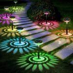 Bright Solar Pathway Lights 8 Pack,Color Changing+Warm White LED Path Lights Outdoor, Waterproof, Solar Powered Garden Lights for Walkway Yard Backyard Lawn Landscape Decorative