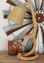 79 Jute Rope Handmade Room Desk Lamp Rope Styled Accent Lamp, Lamp 11" x 14" x 32", Brown - Image 2